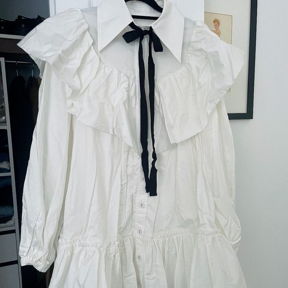 Aje Marie Frill Bib Mini Dress - Picture 9 of 11